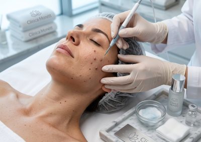 Eliminación de lesiones faciales (verrugas)